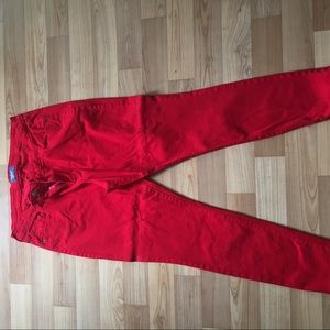Old navy rockstar red jeans